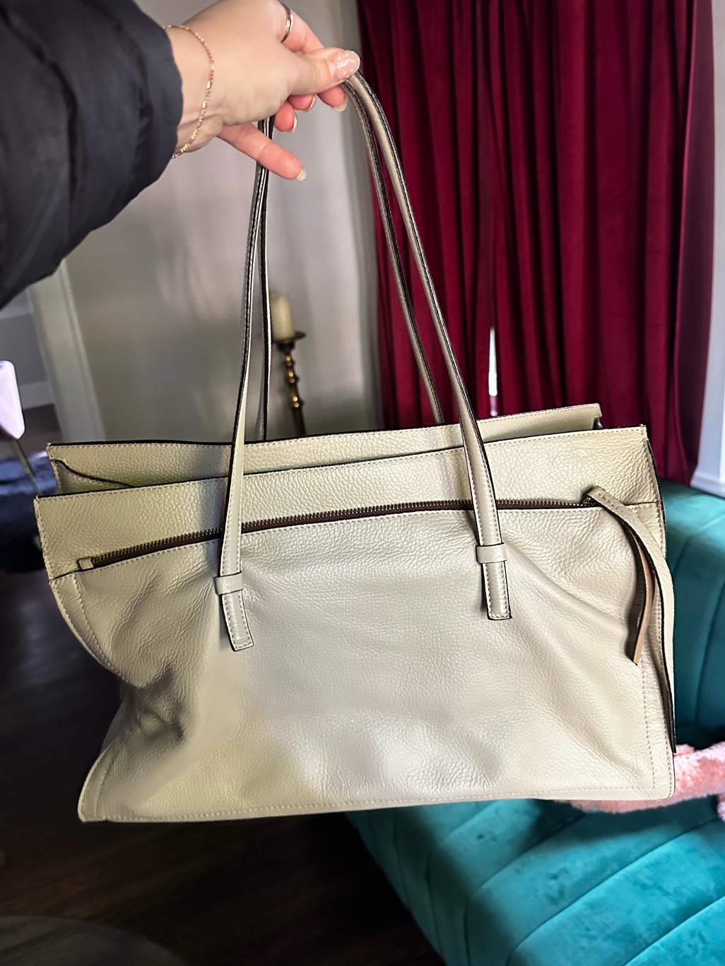 Italian Leather- Vittoria Napoli Satchel Tote Bag Laptop Pamela